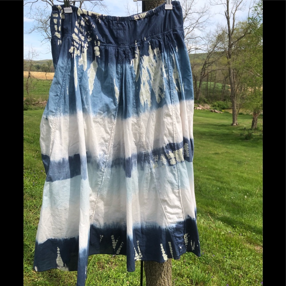 J Jill Aegean Tie Dye Midi Skirt Small